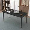 Escritorio de computadora simple, escritorio de oficina, escritorio de acero y madera, mesa de escritorio económica moderna minimalista para dos personas