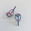 Vara de aço inoxidável colorida com diâmetro interno de 5,2 mm, para jangada, barco, com ponteira prateada e anti-enrolamento.