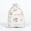 Impresso algodão e linho pacote de pano bolso estilo étnico saco de algodão com cordão saco de embalagem de jóias saco repelente de mosquitos atacado spot