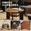 Mesa de centro de madera maciza estilo francés, mesa de té redonda para espacios pequeños, muebles para el hogar estilo antiguo chino, sala de estar estilo americano retro Ruby