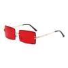 Gafas de Sol Sin Marco Jamie 8090 Estilo Europeo y Americano de Moda, Cuadradas Pequeñas Sencillas Lentes Oceánicas, Gafas de Sol Más Vendidas en Amazon
