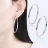 Pendientes de aro grandes y lisos para mujer, pendientes exagerados de aro, Japón y Corea del Sur, Europa y Estados Unidos, pendientes largos de temperamento simple