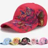 Gorra para Mujer, Primavera y Verano, Estilo Coreano de Moda, Gorra de Béisbol con Protección Solar, Bordado de Mariposa y Flor, Sombrero de Sol de Algodón Transpirable