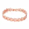 Pulsera Magnética Desmontable para Mujer Transfronteriza con Pedrería en Forma de Hoja, Pulsera de Atracción Magnética, Lujo Ligero, No se Desvanece, Joyería Hecha a Mano al por Mayor