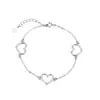 Pulsera Corazón Hueco para la Buena Suerte, Pulsera Corazón a Corazón con Corazón de Flor de Durazno, Pulsera con Forma de Corazón Suministro de Fabricante Ins Fresco