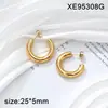 Pendientes de Moda y Sencillos en Forma de C para Mujer, Pendientes Chapados en Oro de Acero Inoxidable, Versátiles y de Alta Gama, Pendientes Ligeros de Lujo Estilo Ins