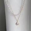 Moda Primavera y Verano 2022 Collar Sencillo Diseño Distintivo de Nicho Collar de Doble Capa Cadena para Clavícula Dulce de Perla para Dama