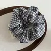 Estilo Universitario Coreano Tela de Doble Capa Cintura Pequeña Cuadros Goma Elástica para Recoger Cola de Caballo Versátil Goma para el Cabello Accesorio para el Cabello para Mujeres