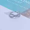 Novo Anel Aberto de Luxo Leve Totalmente Cravejado com Zircônia Diamantada Super Brilhante de Alta Qualidade, Versátil, Exquisito, Elegante, Personalizado