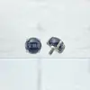 Brincos de Tarraxa com Pedra Natural G23 Titânio, Cravação em Garra, Liga de Titânio F-136, Novos Brincos de Labret, Joias para Piercing, Cabeça