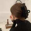 ¡Agarre de terciopelo para el cabello! Pinza de pelo con lazo y diseño de tiburón, exquisita pinza para el pelo, para la parte trasera de la cabeza, estilo coreano