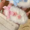 Grampo de Cabelo de Pelúcia Estilo Coreano Ins Estrela Laço para Meninas, Franja Lateral BB Grampo de Cabelo, Fresco e Doce