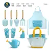 Conjunto de ferramentas de jardinagem para crianças, pá, ancinho, cesta de armazenamento, bolsa, regador, novos produtos transfronteiriços 2022