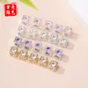 Cuentas cuadradas de azúcar con incrustaciones de circonita en oro de 14K para pulsera y collar DIY, cuentas cúbicas hechas a mano, joyería al por mayor