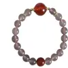 Pulsera de Ágata Morada Sol Rojo Naciente Ágata Rojo Natural Pulsera de Aterrizaje Fuego Púrpura Nueve Modelo para Mujer