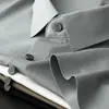 LiquidaciónCamisa Polo de Manga Corta de Seda de Hielo para Hombre, Nuevo Estilo de Verano, Camiseta Transpirable Sin Costuras al Tacto Frío, Top de Cuello Campana Casual de Negocios