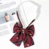 Pajarita de Plumas Femenina Uniforme Jk Color Sólido Estilo Academia Camisa Accesorios de Uniforme Escolar Traje de Marinero Decoración de Lazo Accesorio de Moda