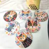 Porta-Copos Criativos de Gatinho Fofo Populares da Amazon, Porta-Copos Comemorativos de Animais de Estimação para Chá, Porta-Copos para Café, Porta-Copos Isolantes de Calor para Mesa