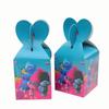 Caja de dulces con estampado de dibujos animados para decoración de fiestas infantiles, caja de refrigerios, caja de embalaje variada, caja de manzana, 6 piezas