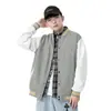 Uniforme de Béisbol para Hombre Combinación de Colores Primavera y Otoño Cárdigan Ligero Sudadera Chaqueta Casual para Hombre Estilo Estudiante Universitario Chaqueta de Uniforme de Clase