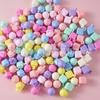 Cadena para teléfono móvil de 18 mm con agujero para colgar acrílico, diamante cuadrado, redondo, color macarrón, cuerda de goma para la cabeza, joyería cuadrada