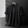 [entrega rápida] polo casual de manga corta para hombre con solapa, camiseta de verano de media manga holgada elástica transpirable