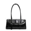 Bolso Cruzado de Cuero Retro con Cera de Aceite de Gran Capacidad para Mujer 2024 Otoño e Invierno Bolso de Hombro de Gama Alta Bolso Portátil Estilo Baguette