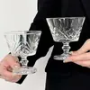 Taza Creativa de Vidrio Estilo Europeo para Batidos, Vaso para Jugos Casero, Bol para Pudín, Bol para Postres, Taza de Ensalada de Frutas y Helados para Restaurante