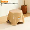 Novo Banquinho Baixo de Plástico Espesso para Banheiro Doméstico Banho Banquinho Redondo Luxo Leve Sala de Estar Cadeira Infantil Antiderrapante Resistente ao Desgaste
