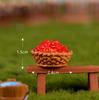 Acessórios para minijardim pote de vinho tigela palha pilha balde de madeira pimenta alho cesta de bambu vaporizador pães no vapor ornamentos de resina artesanato