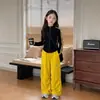 Conjunto de Ropa para Niña Primavera Nuevo Estilo Moderno Cardigan Ajustado Sudadera Chaqueta Pantalones Cargo Estilo Coreano Conjunto de Dos Piezas
