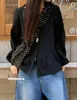 Bolso de Hombro de Silla de Montar de Encaje Vintage con Puntos Polo Corea del Sur Ins Nicho Lindo con Cordones Hombros Plisados Bolso Cruzado para Todo