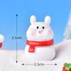 Dibujo animado navideño animal cerdo muñeco de nieve árbol de Navidad pato adorable micropaisaje árbol de Navidad adornos de nieve accesorios de bola de cristal