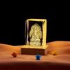 Artesanías de Cristal talladas internamente en 3D Día importante Modelo de personaje de Buda Decoración de pasillo de adoración del Salón de Buda Suministros de Buda