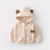 Chamarra de polar para bebé, sudadera con capucha abrigadora, gruesa y elegante para niños en otoño e invierno, ropa de moda para niños pequeños