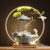 Estilo Zen Chino Oficina Fuente de Agua de la Suerte Adornos Anillo de Lámpara Quemador de Incienso de Flujo Inverso Casa con Circulación de Agua Regalo de Inauguración