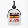 Bolsa de Almacenamiento para Auriculares con Cable, Bolsa de Transporte Portátil, Tarjetero, Billetera para Monedas, Copa Mundial de Fútbol Transfronteriza 2026, Bandera Nacional