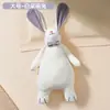 Boneca de Conforto para Bebê Pode Ser Mastigada na Boca, Toalhinha de Conforto com Touca, Artefato para Dormir de Bebê, Brinquedo de Pelúcia Coelho Fantoche de Mão
