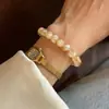 Pulsera Original de Cristal Natural Torre Amarilla Oro Nuevo Estilo Chino Pulsera Femenina de Alta Calidad Diseño de Nicho Accesorios de Joyería para Parejas