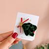 Tocado navideño, lazo para niña, horquilla para el pelo de tela de visón, bonita horquilla roja para bebé, accesorios para el cabello