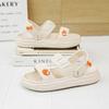 Sandalias de plataforma para mujer 4.0 con puntera abierta, transpirables, para playa, verano, exteriores, altura, color caramelo