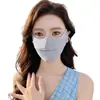 Mascarilla de Protección Solar de Nuevo Estilo para Proteger los Ojos para Mujer, Modelo Delgado 3D con Abertura para la Nariz, Mascarilla Facial de Seda de Hielo Anti-UV, Lavable para Verano