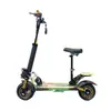 A pronta entrega scooter elétrica dobrável roxa para deslocamento, quadro de acrílico 10 polegadas transfronteiriço com asa traseira iluminada