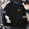 [Peso Pesado 380g] Sudadera para Hombre Cuello Redondo Invierno Nueva Holgada Forrada de Felpa Manga Larga Pulóver Casual Versátil Capa Base