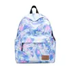 Mochila de lona nova da moda feminina estilo coreano mochila de grande capacidade atacado à prova d'água estampada mochila simples retrô