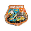 Insignias metálicas personalizadas para carreras de obstáculos urbanas, insignias de aleación de zinc pintadas, placas de identificación, medallas y pines de emblemas escolares
