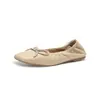 Suaves y estilizan~ Lindos mocasines planos de punta fina con lazo plisado, colección de otoño 2026, cómodos y sencillos