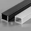 Canal de Aluminio para Luz Lineal Tira de LED de Aluminio Aleación de Aluminio Empotrada Montaje en Superficie Luz Lineal de Techo en Forma de U con Ranura