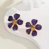 Explosões Europeias e Americanas Temperamento Gota de Óleo Brincos de Flor Moda Feminina Atmosfera de Luxo Leve Alto Senso S925 Brincos Brincos Atacado