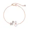 Conjunto de Pulsera y Collar de Plata de Ley 925 Más Vendido Transfronterizo, Lujo Ligero, Artesanía Exquisita, Conjunto Único de Pulsera de Trébol de Cuatro Hojas y Lazo para Mezclar y Combinar